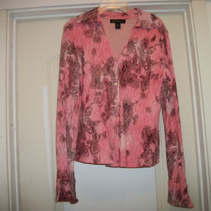 BARBIECORE PRETTY IN PINK & PAISLEY STRETCHY LACE I.N.C  BL M